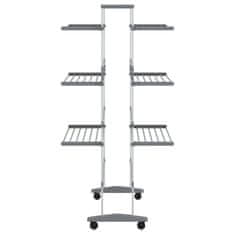 Vidaxl Stojalo za sušenje perila s kolesi 89x64x129 cm aluminij