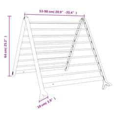 Vidaxl Stojalo za sušenje za kopalno kad raztegljivo 53-90 cm aluminij