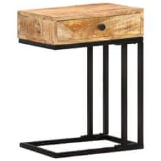 Vidaxl Stranska mizica U-oblike 45x30x61 cm trden mangov les