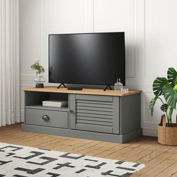 Vidaxl vidaXL VIGO TV omarica, siva, 106x40x40 cm, masivni borov les