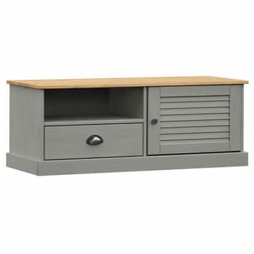 Vidaxl TV omarica VIGO siva 106x40x40 cm trdna borovina