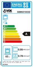 VOX electronics SBM6510X3D vgradna pečica
