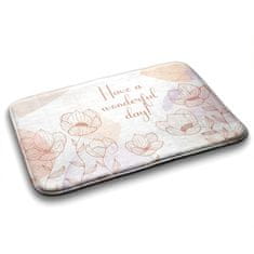 tulup.si Kopalniška preproga Cvetno cvetje 90x60 cm Bela in siva