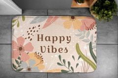 tulup.si Kopalniška preproga Cvetni vzorec 75x45 cm Bela