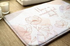 tulup.si Kopalniška preproga Cvetno cvetje 90x60 cm Bela in siva