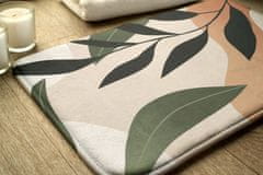 tulup.si Kopalniške preproge Tropska abstrakcija 90x60 cm Bela in siva