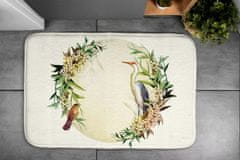 tulup.si Kopalniške preproge Kompozicijske rože ptice 75x45 cm Bela