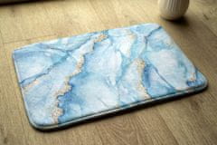 tulup.si Kopalniška preproga Modri marmor 90x60 cm Bela in siva