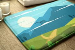 tulup.si Kopalniške preproge Pogled gora 90x60 cm Bela in siva