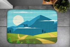 tulup.si Kopalniške preproge Pogled gora 90x60 cm Bela in siva