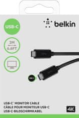 Belkin USB-C kabel za monitor, črn (F2CU049bt2M-BLK)
