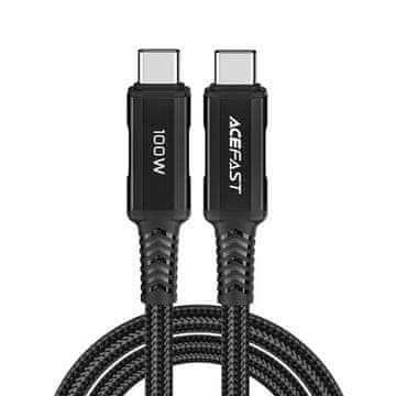 slomart acefast usb tip c - kabel usb tip c 2m, 100w (20v/5a) črn (c4-03 black)