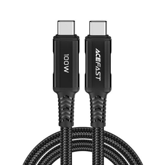 slomart acefast usb tip c - kabel usb tip c 2m, 100w (20v/5a) črn (c4-03 black)