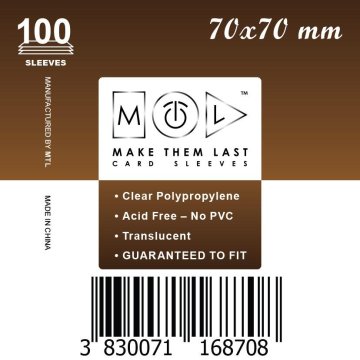Pravi Junak Make Them Last Ovitki za karte S70 70x70 mm, 100 ovitkov Soft