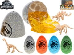 Dinozavrsko jajce Jurski svet s sluzjo in okostjem dinozavra (zelena, oranžna, bela, modra)