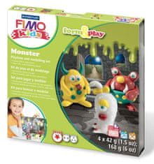 FIMO set za otroke Oblika in igra - Pošasti