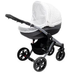 NEW BABY Komarnik za otroški voziček Basic white