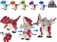 Dinozaver/robot 8 cm kovinski z orožjem