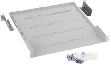 Triton 19" polica A1 s perforacijo 450 mm, največ 40 kg siva