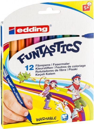 Edding Children's Funtastics 15 markerjev, komplet 12 barv za starejše otroke