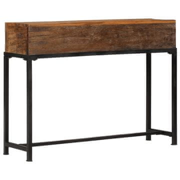 Vidaxl Konzolna miza 110x30x80 cm predelan trden les