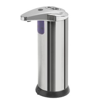 AQUALINE Samostoječ avtomatski dozirnik mila, 240ml, nerjaveče jeklo, sijaj zaključek