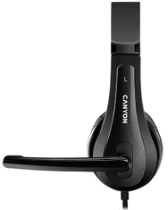 Canyon CHSU-1 slušalke, z mikrofonom, USB, 2m, črne (CNS-CHSU1B)