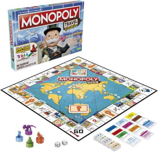 HASBRO Monopoly družabna igra, Travel World Tour