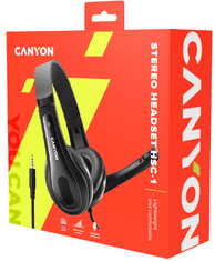 Canyon HSC-1 slušalke z mikrofonom za PC, črne (CNS-CHSC1B)