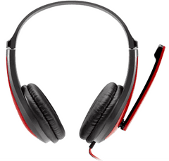 Canyon HSC-1 slušalke, z mikrofonom, 2m, rdeče (CNS-CHSC1BR)
