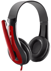 Canyon HSC-1 slušalke z mikrofonom za PC, rdeče-črne (CNS-CHSC1BR)