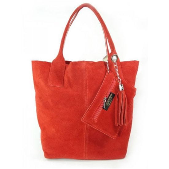 Vera Pelle Torbice torbice za vsak dan rdeča Zamsz XL A4 Shopper Bag