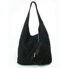 Vera Pelle Torbice torbice za vsak dan črna Zamsz Shopper Bag XL A4