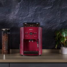 Krups Espresseria popolnoma samodejni espresso kavni aparat, rdeč (EA810770)