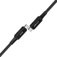 AceFast Opleten kabel USB-C 100W 20V 5A 2m črn