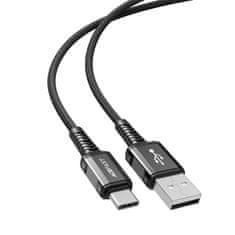 slomart acefast usb kabel - usb tip c 1,2 m, 3a črn (c1-04 black)