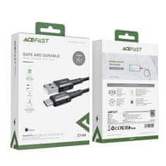 AceFast Kabel USB-C 3A 1,2 m, črn