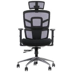 STEMA Vrtljiv ergonomski pisarniški stol TREX. Aluminijasto podnožje. Črna.