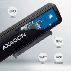 AXAGON ADSA-FP2A, USB-A 5Gb/s - SATA 6G 2,5" SSD/HDD SLIM adapter