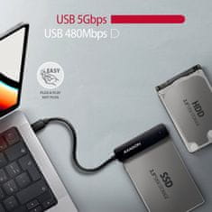 AXAGON ADSA-FP2C USB-C 5Gbps - SATA 6G 2,5" SSD/HDD SLIM adapter