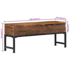 Vidaxl Klop 110 cm predelan trden les