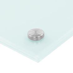 Vidaxl Kuhinjska zaščitna obloga bela 100x40 cm kaljeno steklo