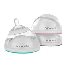Nanobébé Breastmilk - steklenička za materino mleko MINT 2kosa