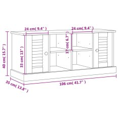 Vidaxl Klop za čevlje VIGO 106x35x45 cm trdna borovina