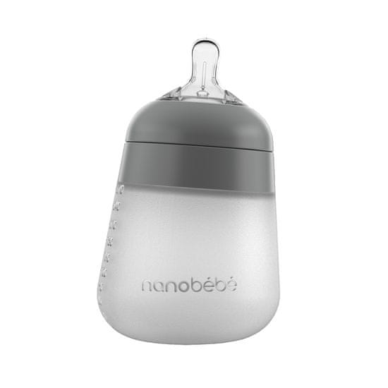 Nanobébé Flexy silikonska steklenička SIVA 1kos