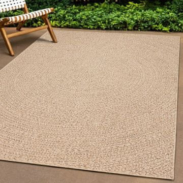 shumee Preproga ZIZUR 240x240 cm videz jute notranja in zunanja