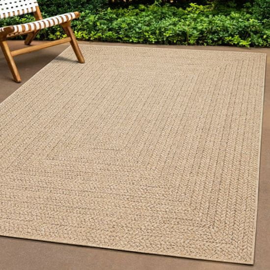 shumee Preproga ZIZUR 80x250 cm videz jute notranja in zunanja
