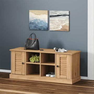 Vidaxl vidaXL VIGO Omarica za čevlje, 106x35x45 cm, masivni borov les