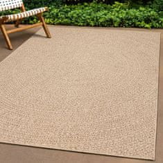 shumee Preproga ZIZUR 120x120 cm videz jute notranja in zunanja