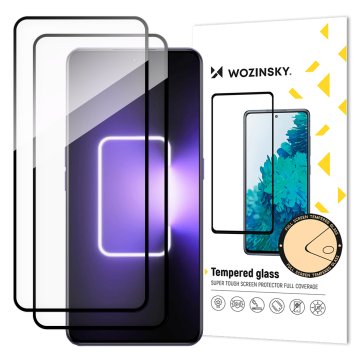 WOZINSKY KIT 2x 9H celozaslonsko kaljeno steklo Realme GT Neo 5 / Realme GT3 s črnim okvirjem